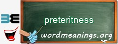 WordMeaning blackboard for preteritness